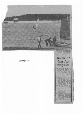 Sunday 23rd April 1977 – Water at last for dinghies